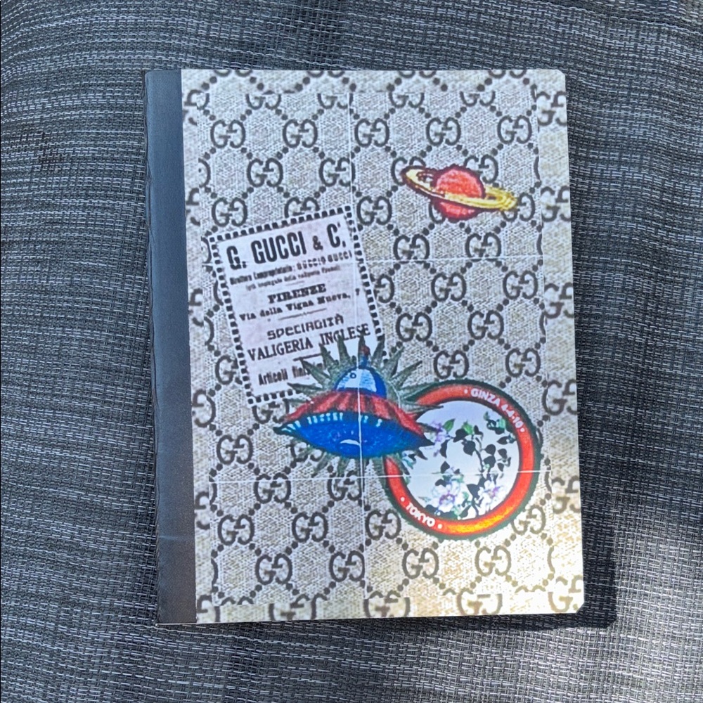 Homemade Gucci G’s Supreme fashion composition notebook stationary with  Motif